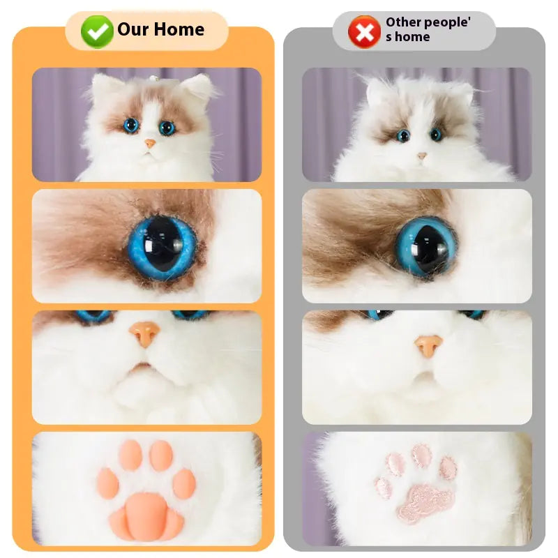 Authentic Ragdoll Cat Plush Backpack