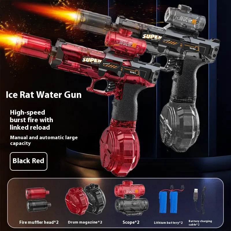 Electric LED Water Gun With Recoil and Lights