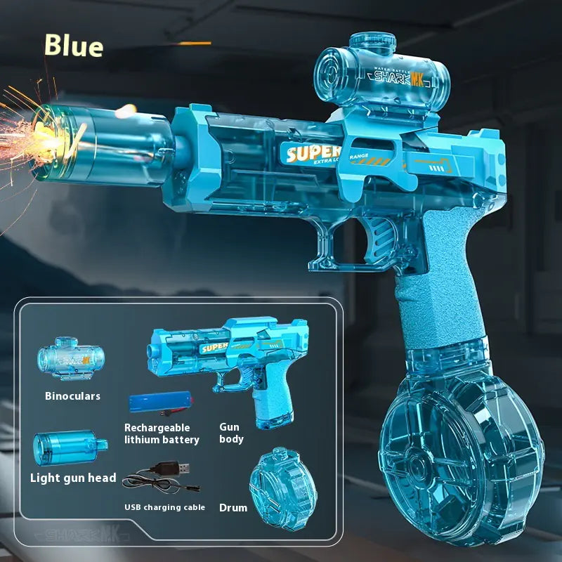Electric LED Water Gun With Recoil and Lights