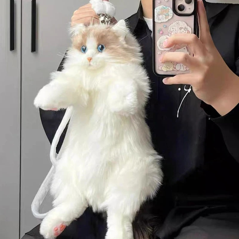 Authentic Ragdoll Cat Plush Backpack