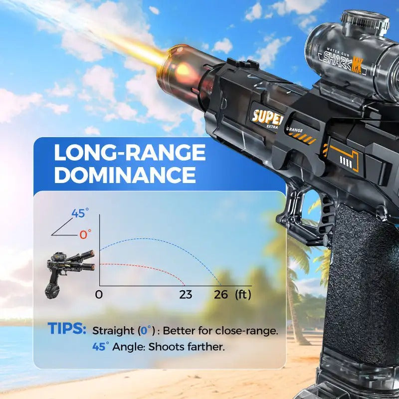 Electric LED Water Gun With Recoil and Lights