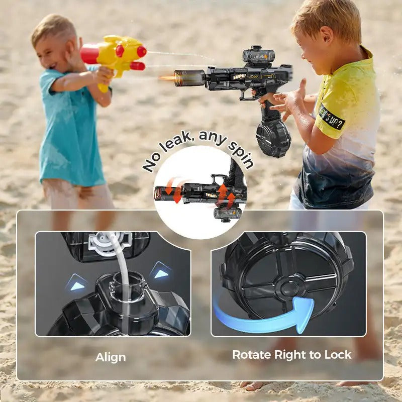Electric LED Water Gun With Recoil and Lights