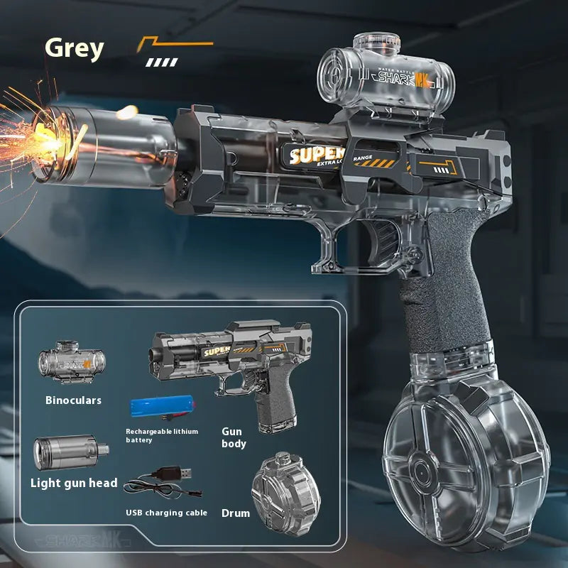Electric LED Water Gun With Recoil and Lights