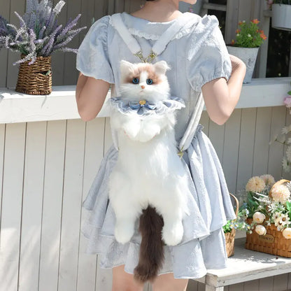 Authentic Ragdoll Cat Plush Backpack